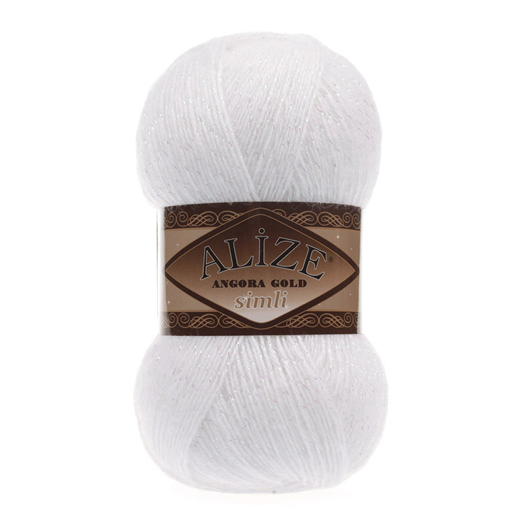 angora gold simli - 55 beyaz